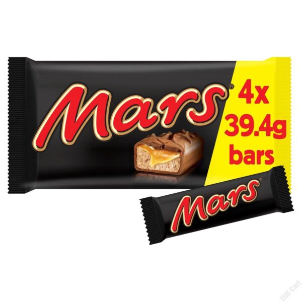 Mars Chocolate Bars Multipack 4 x 39.4g 157.6g