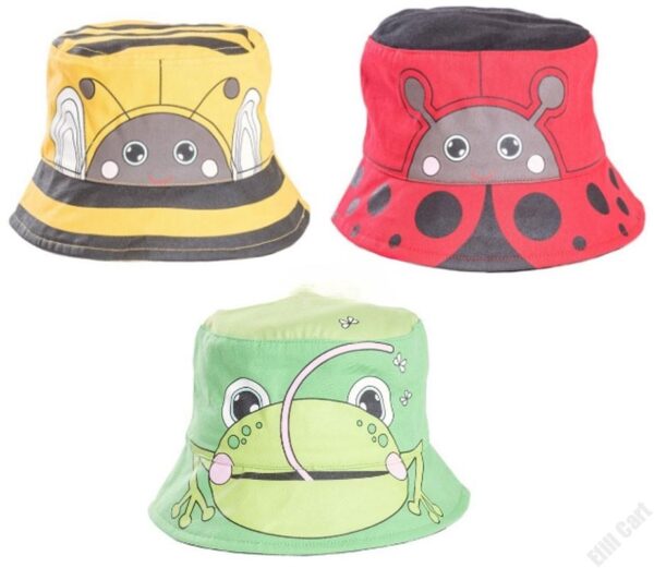 Children Animal Bush Bucket Hat - Asst Colours