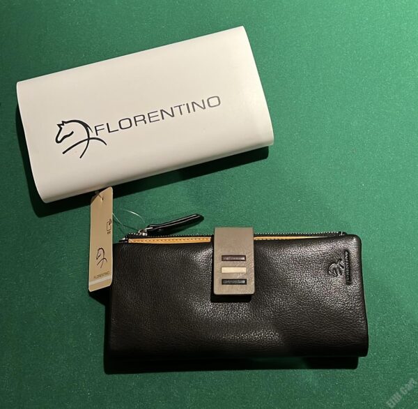 Ladies Folding Genuine Leather Purse with Card Holder